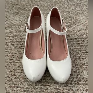 White Mary-Janes